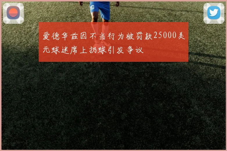 爱德华兹因不当行为被罚款25000美元球迷席上扔球引发争议